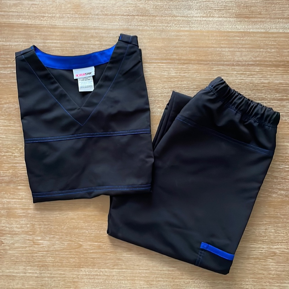 Black Scrub Set XS